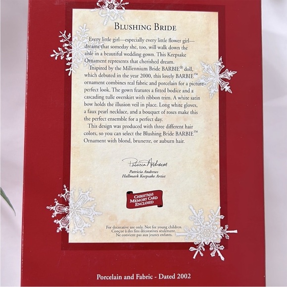 Hallmark Keepsake Ornament Barbie Blushing Bride - Picture 6 of 7